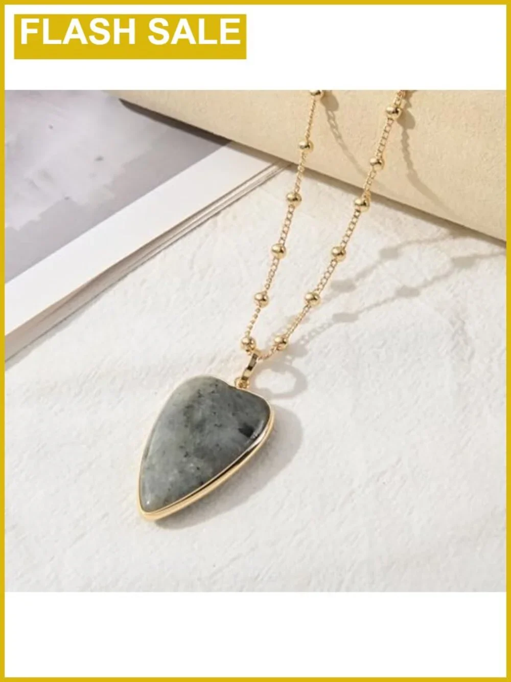 Gold and Silver Plated Heart Pendant Necklace for Women